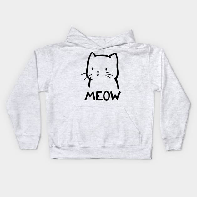 Meow Kids Hoodie by valentinahramov